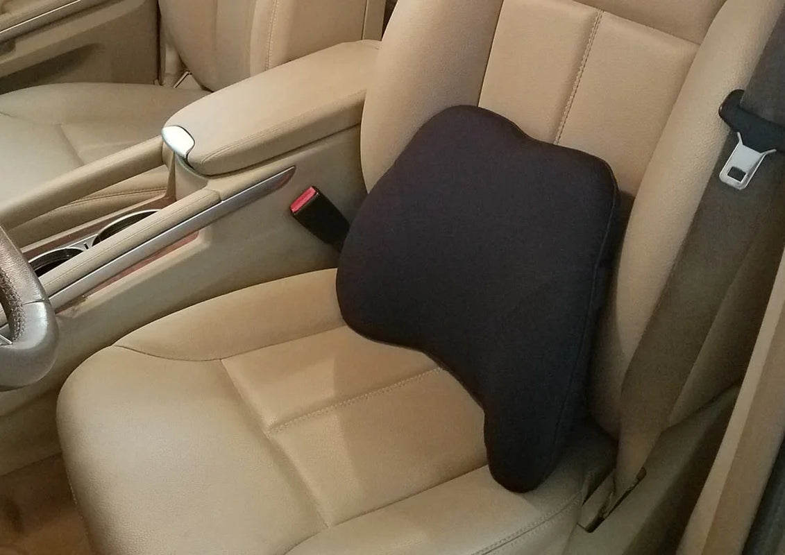 Back Support Orthopedic Lumbar Pillow, Black