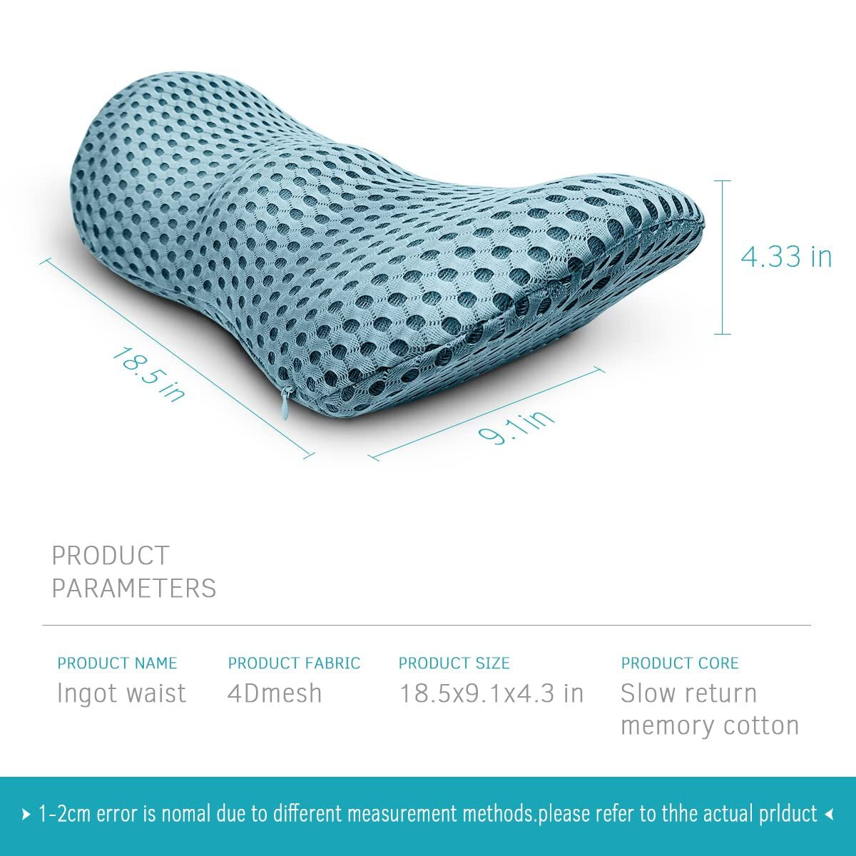Lumbar Support Pillow Back Support for Office Chair Bed Lower Back Pillow